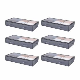 VEVOR Under Bed Storage with Clear Lids, 39.2 x 19.7 x 7.1 Inch, 90L Large Underbed Clothes Storage Containers