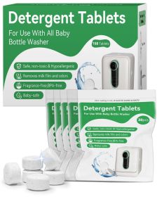 150 PCS Detergent Bottle Washing Tablets, Bottle Washer Tablets for  GROWNSY, Momcozy Bottle Washers, Natural Formula, Highly Effective Cleaning