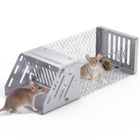Automatic Continuous Rat Trap Single Door Mouse Cage Humane Live Animal Trap Cage Indoor Outdoor for Small Rodents Mice Voles