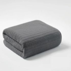 Bath Towels Made Of Solid Color Ultra-Fine Fiber, Quick-Drying And Comfortable, Suitable For Bathrooms, Shower Rooms, Hotels, Holiday Decorations (Option: Gray)
