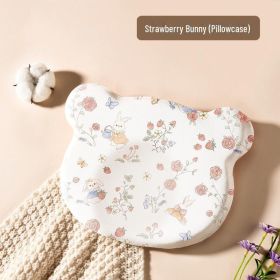 Baby Pillow Shaped Pillow,Baby Pillow 0-6 Months,Newborn Pillow Silicone Comfort Pillow (Option: pink)