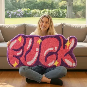 Color Rug For Bedroom, 2X3" Fluffy Thick Soft Living Room Rugs, Non Slip Absorbent Floor Mat, Cute Washable Microfiber Non-Slip Small Shower Mat, (Option: Purplepinkbubbles)